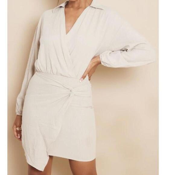 PrettyLittleThing Women's Cream Dress - Picture 1 of 1
